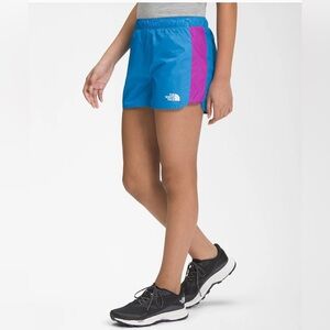 The North Face Girls'  Purple Blue Never Stop Run Shorts Size Large (12)